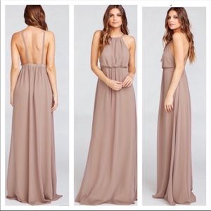 Show Me Your MuMu dune chiffon bridesmaid dress